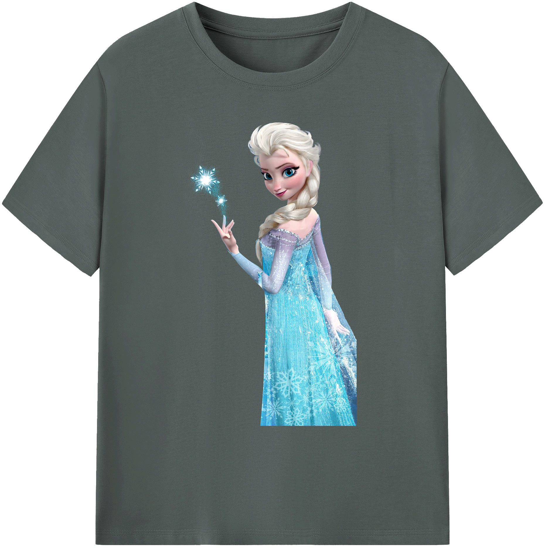 （画像用） アナと雪の女王 アンナ エルサ Frozen Anna Elsa 綿100％ メンズ半袖Tシャツ｜肌触りやわらか＆通気性